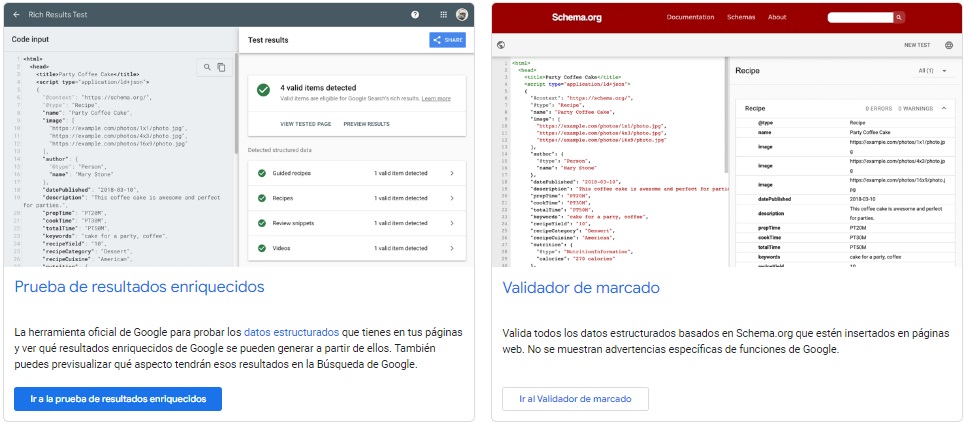 herramienta rich snippet